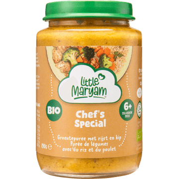 Little Maryam Chef's Special Groentepuree met Rijst en Kip 6+ Maanden 190 g