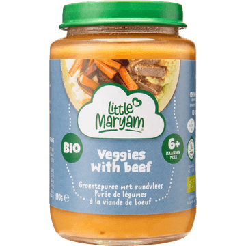 Little Maryam Veggies with Beef Groentepuree met Rundvlees 6+ Maanden 190 g