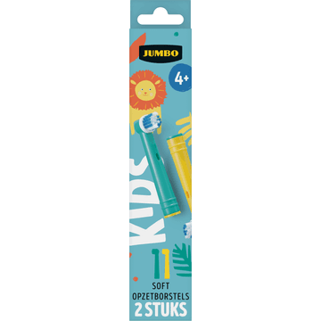 Jumbo Kids Soft Opzetborstels 4+ Jaar 2 Stuks