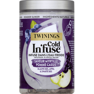 Twinings Cold Infuse BLauwe Bes, Appel, Zwarte Bes 10 Stuks