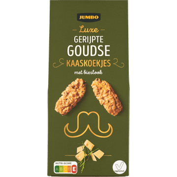 Jumbo Luxe Gerijpte Goudse Kaaskoekjes met Bieslook 75 g