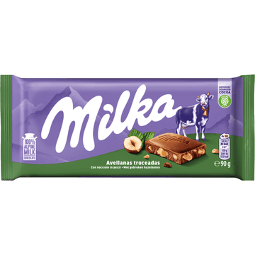 Milka Reep Gebroken Noot 90g