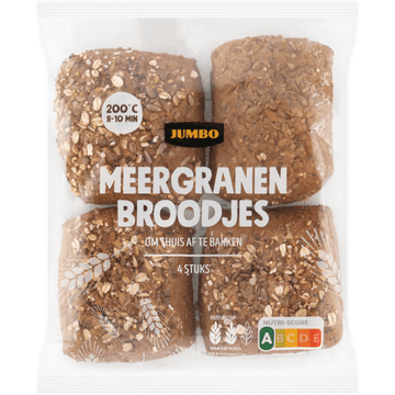 Jumbo - Meergranenbroodjes - 4 Stuks