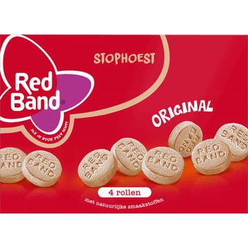 Red Band Stophoest rollen Snoep 4-pack (4 x 40g)