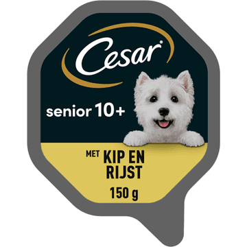 Cesar Senior 10+ met Malse Kip en Rijst 150 g