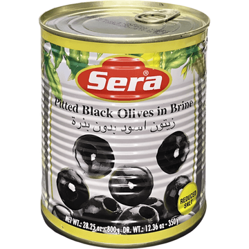Sera Zwarte Olijven Zonder Pit 850ML