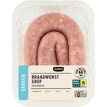 Jumbo Grove Braadworst Kruidnagel Varken 400g