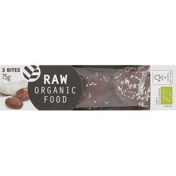 Raw Organic Food Kokos Cacao Bites 3 Stuks 75 g