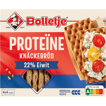 Bolletje Proteïne Knäckebröd 22% Eiwit 4 x 4 Stuks 255 g