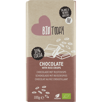 BioToday Chocolade met Rijstcrisps 100 g