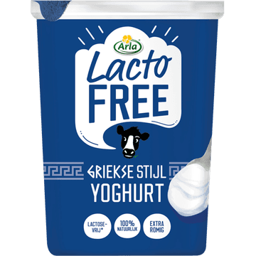 Arla Lactofree griekse stijl yoghurt lactosevrij 450g