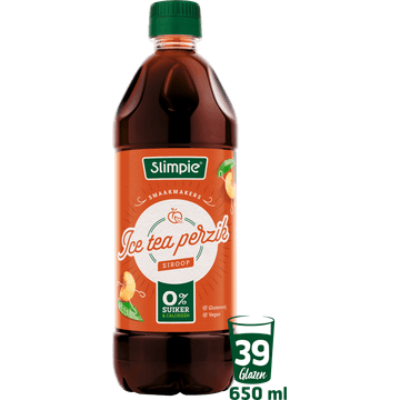 Slimpie Ice Tea Perzik Siroop 650 ml