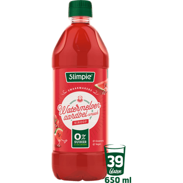 Slimpie Watermeloen Aardbei Smaak Siroop 650 ml