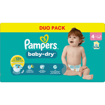 Pampers Baby-Dry Maat 4, 90 Luiers