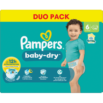 Pampers Baby-Dry Maat 6, 68 Luiers