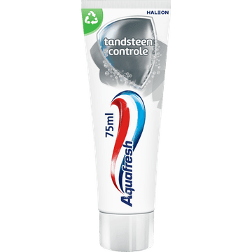 Aquafresh Tandsteen Controle Tandpasta voor gezonde tanden 75ml, recyclebare plastic tube en dop