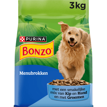Bonzo Menubrokken Hondenvoer met Kip en Groenten