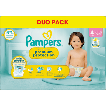 Pampers Premium Protection Maat 4, 78 Luiers