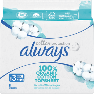 Always Cotton Protection Night Maandverband