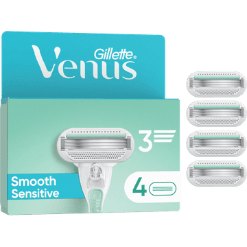 Gillette Venus Smooth Sensitive Voor Vrouwen, 4 Navulmesjes