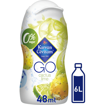 Karvan Cévitam GO Cactus Limoen Siroop, 48 ml
