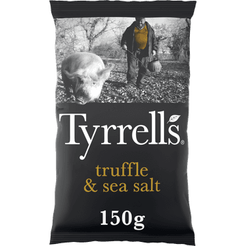 Tyrrell's Slow-Cooked Crisps Truffle & Sea Salt Seasoning 150 g