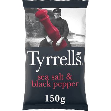 Tyrrells Sea Salt & Black Pepper 150 g