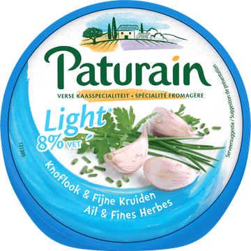 Paturain Verse Roomkaas Light Knoflook & Fijne Kruiden 150 g