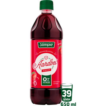 Slimpie Aardbei Siroop 650 ml
