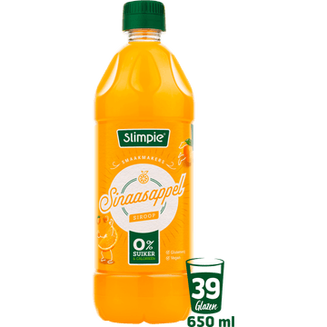 Slimpie Sinaasappel Siroop 650 ml