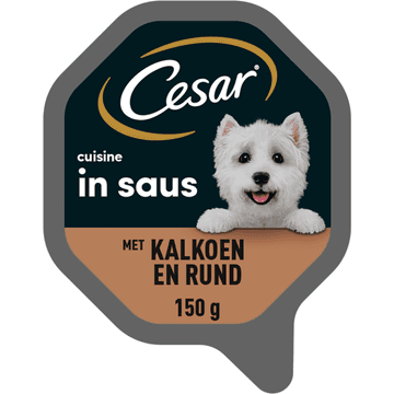 Cesar Cuisine in Saus met Malse Kalkoen, Rund en Kruiden 150 g