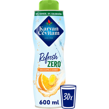 Karvan Cévitam Refresh Zero Sinaasappel & Gember Smaak 600ML