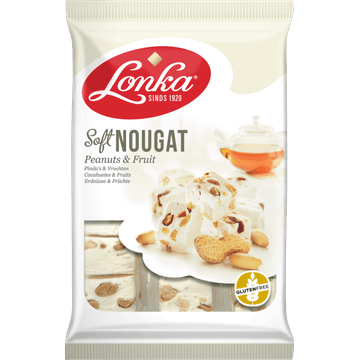 Lonka Soft Nougat Pinda's & Vruchten 220 g