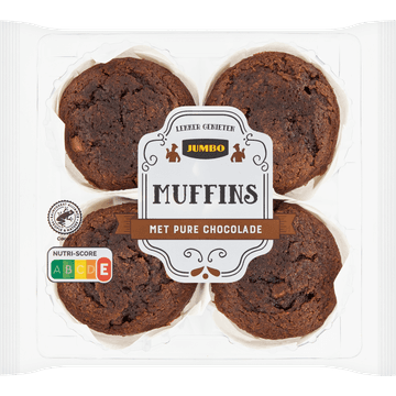 Jumbo Muffins met Pure Chocolade 300 g