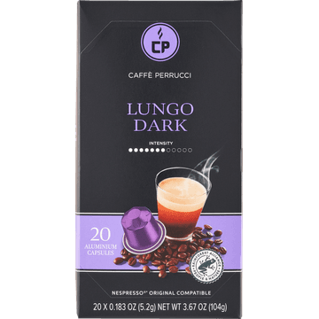 Caffè Perrucci Lungo Dark 20 Aluminium Capsules 20 x 5.2 g