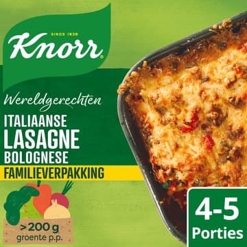 Knorr Wereldgerechten Lasagne Bolognese XXL Italiaanse 351 g