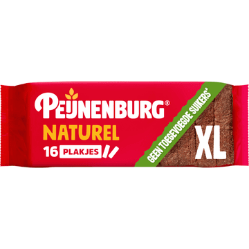 Peijnenburg ontbijtkoek naturel zonder toegevoegde suikers gesneden 16 plakjes