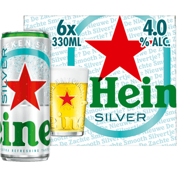Heineken Silver Bier Blik 6 x 330ml