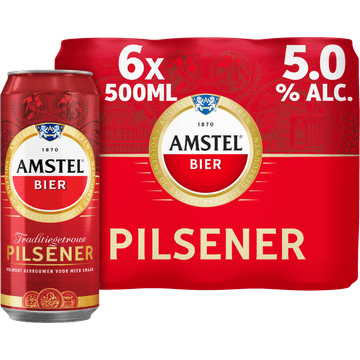 Amstel Pilsener Bier Blik 6 x 500ml