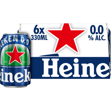 Heineken Premium Pilsener 0.0 Bier Blik 6 x 330ml