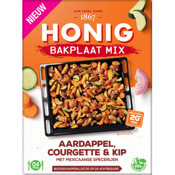 Honig Bakplaat Mix Aardappel, Courgette & Kip met Mexicaanse Specerijen 36g