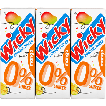 Wicky Zonder Suiker Mango 6x200ML