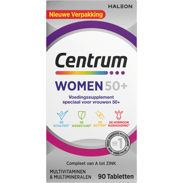 Centrum Women 50+ multivitaminen & multimineralen tabletten, 90 stuks