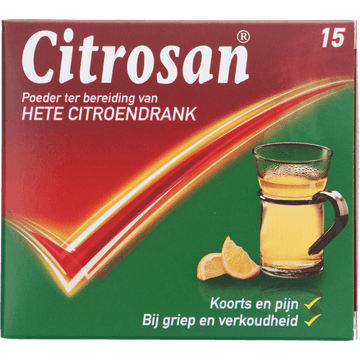 Citrosan Poeder voor hete citroendrank, 15 zakjes