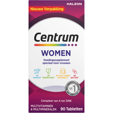Centrum Women multivitaminen & multimineralen tabletten, 90 stuks