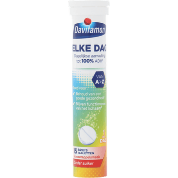 Davitamon Elke Dag bruistabletten, 15 stuks