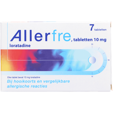 Allerfre Tabletten bij hooikoorts of allergie 10mg, 7 stuks