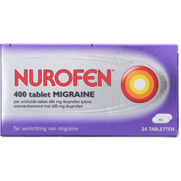 Nurofen Ibuprofen Migraine tabletten 400 mg, 24 stuks