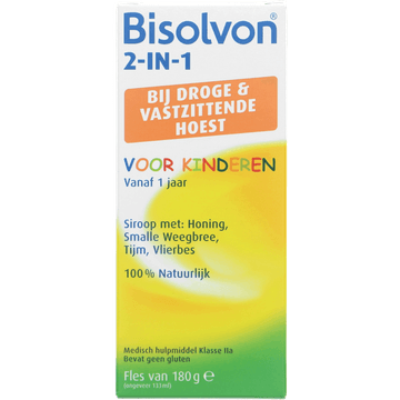 Bisolvon 2-in-1 voor kinderen hoestsiroop 180 g