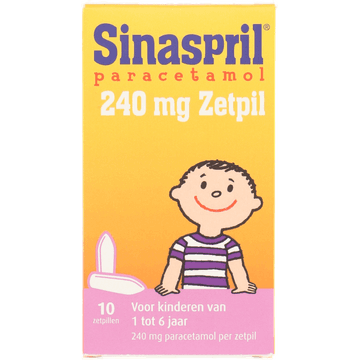 Sinaspril Paracetamol 240mg zetpil, 10 stuks